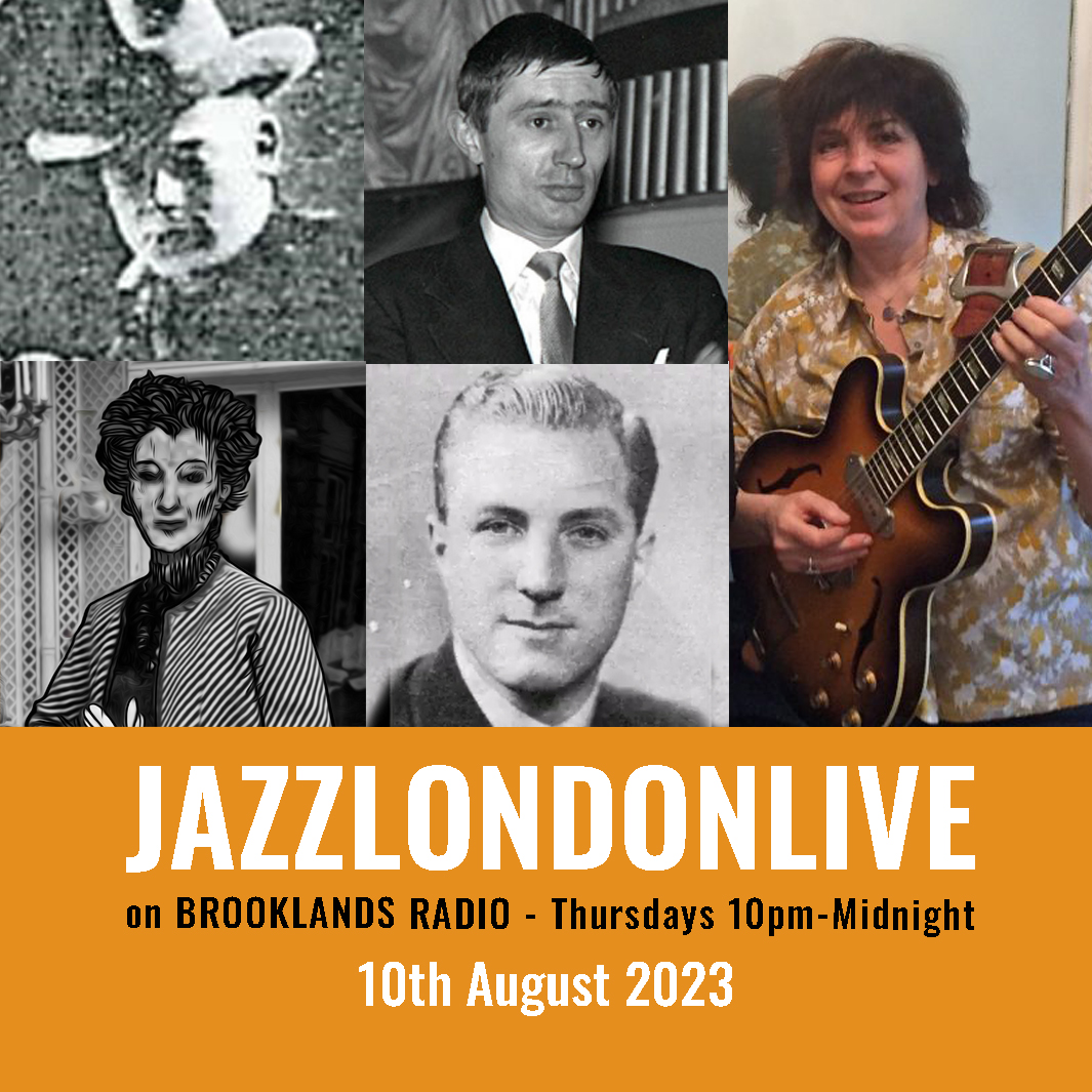 I'll be hosting @jazzlondonlive on @brooklandsradio 10pm tonight. Opening up my Jazz directories to play music from London and Surrey musicians inc. Percy Hampton (from the Ten Cowboy Syncopators), Dick Charlesworth, Deirdre Cartwright, Kay Kirchin, and singer Cyril Grantham.