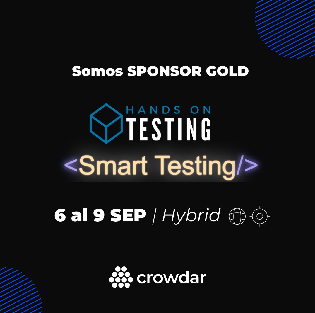 crowdarinfo's tweet image. 📢 Se acerca #HandsOnTesting2023 y queremos contarles que somos patrocinadores GOLD de este gran #evento, donde podrás disfrutar de workshops en vivo, presentaciones,  🎤 charlas.

Regístrate en el siguiente enlace y asegura tu pase de acceso 🎟 : lnkd.in/ek_xR3JP