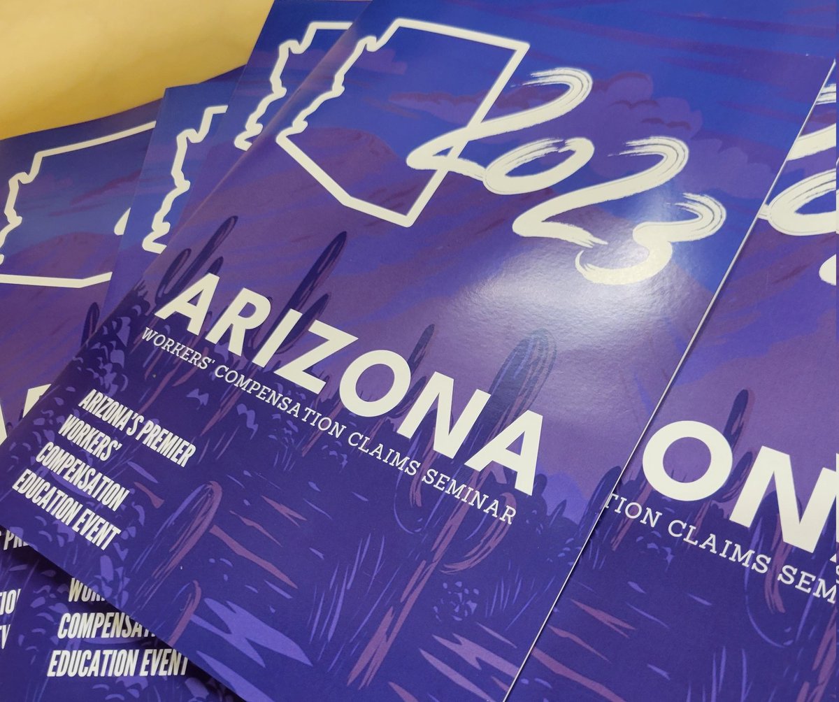 IndCommAZ's tweet image. Starting this year's Claims Seminar with a bang! Thank you to all the speakers who help teach Arizona's work comp claims adjusters.