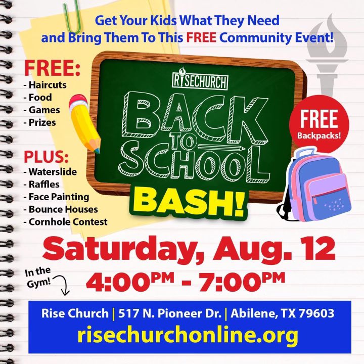 ARaiderLeaders's tweet photo. Check out these great back to school events in our community! Lots of free items and fun activities. All of these are taking place THIS Saturday! @abileneisd https://t.co/RyZSzIEkc1