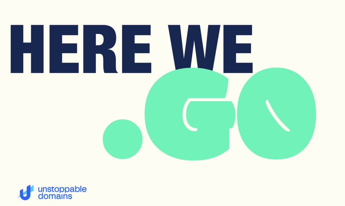 Here we .go! Sandy.GO !!!!!! So excited to announce our new domain ending - .go Perfect for all the go-getters in Web3, these domains are sure to .go fast! Reserve your .go domain before it’s gone… unstoppableweb.co/47rw9ax