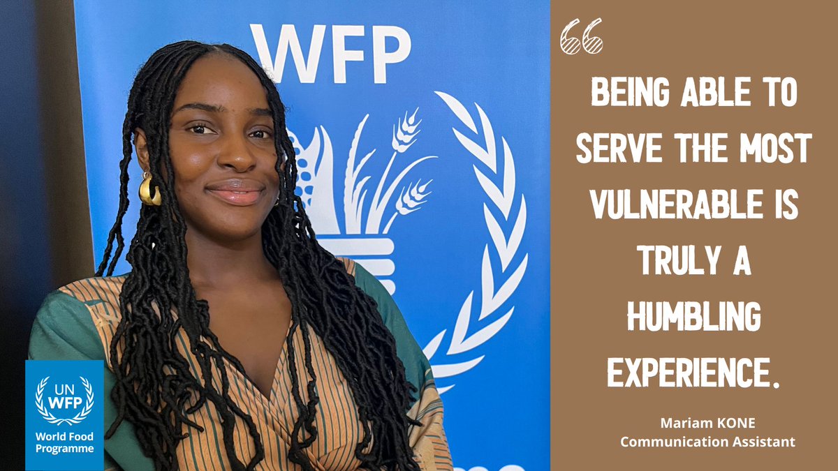 WFP_Mali's tweet photo. #Mali #WomenForFoodSecurity🇲🇱Meet Mariam, our enthutiastic &amp; dedicated Communication Assistant at @WFP_Mali.
✨A conscious young professional, her commitment to contribute to furthering @WFP's mission to #SaveLives in her country, is more than a job- it's a purpose dear to her💙. https://t.co/9yODB96B26