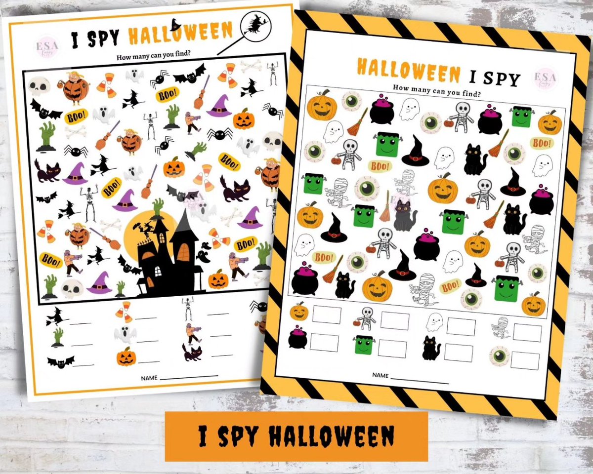 Spooky Season is almost here! Check out these printable I SPY Halloween games for kids. Fun, spooky, and affordable activities to keep your kids entertained. 2 games for the price of 1! Check out these items in my Etsy shop!
etsy.com/listing/128841…