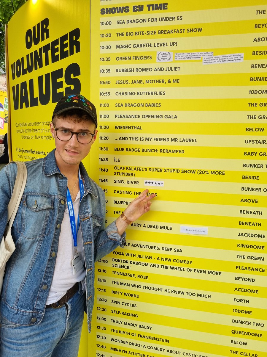 lovesongprods's tweet image. Our stars are starting to appear around @ThePleasance and around the city!! ✨️✨️

We&apos;re having the best time at this year&apos;s #edfringe - come and join is!