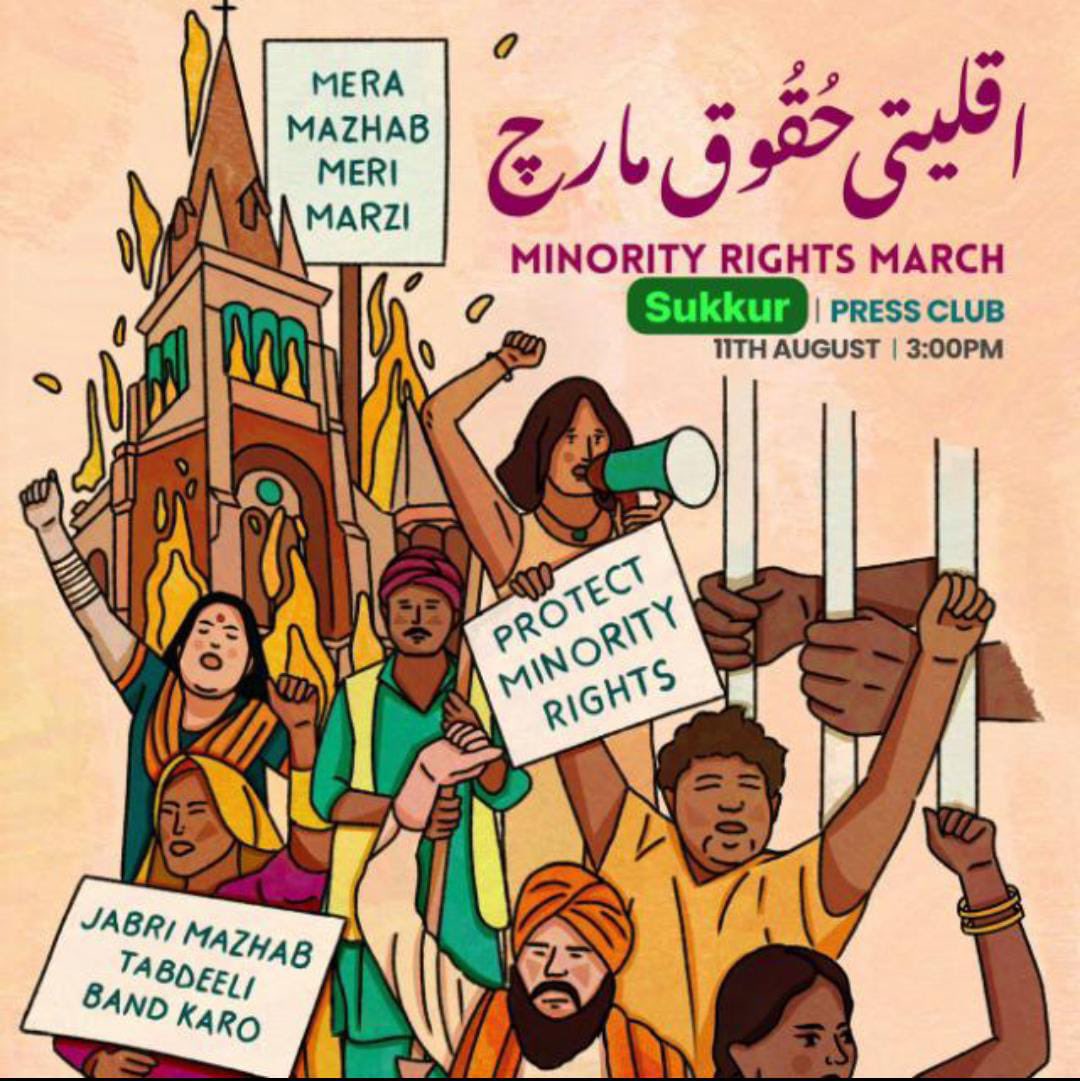 kumaradvraj's tweet photo. Let’s support minority march!
We invite you to all to attend Minority March in Sukkur from Fountain Chowk Qasim Park to Sukkur Press Club, sharp at 3:00 pm.
#MinorityRightsMarch https://t.co/bqSpVVQse5