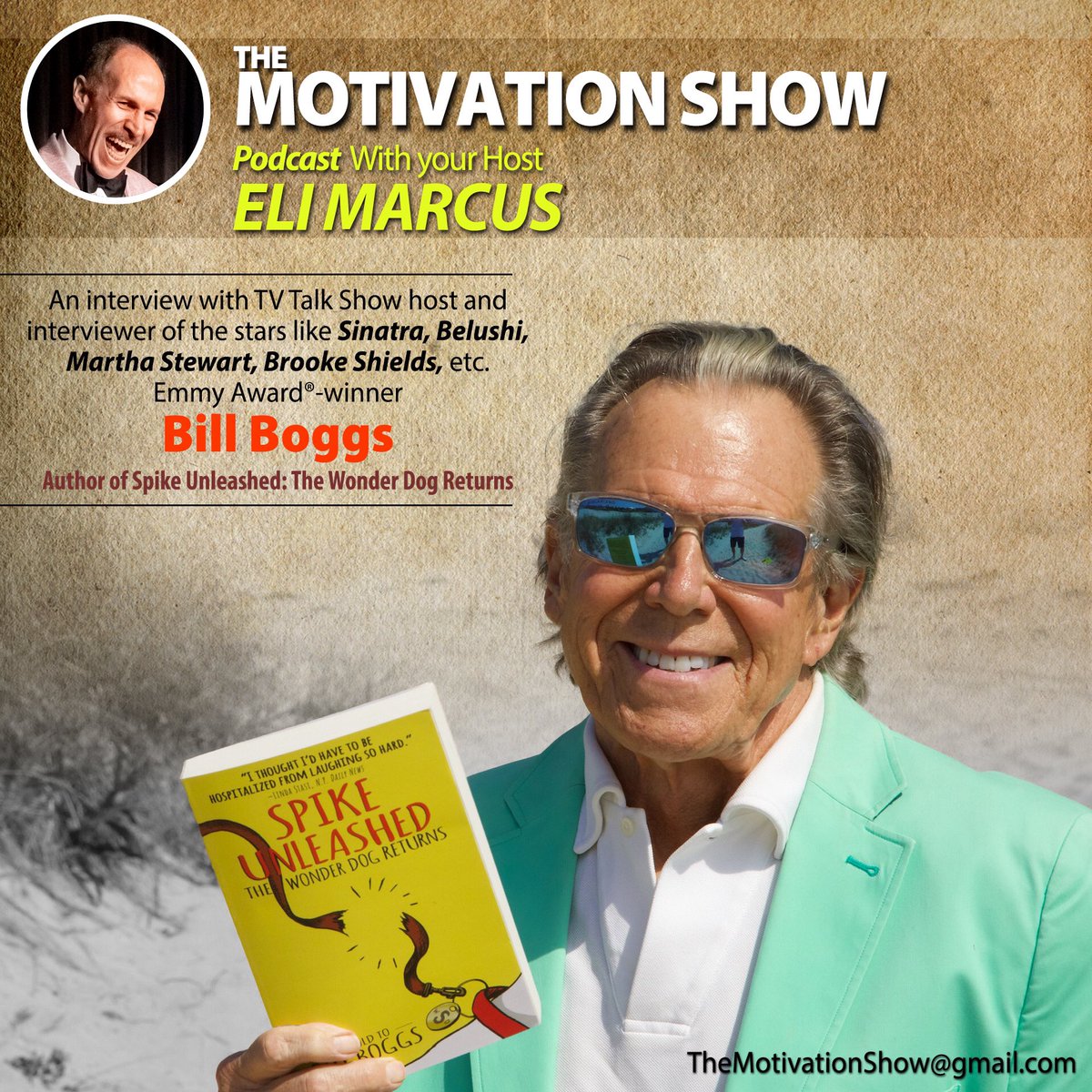 TheEliMarcus's tweet photo. Bill Boggs interviewed everyone from Sinatra to Belushi to Martha Stewart. Listen to great stories on them in this interview on The Motivation Show podcast.  See link in bio or comments below. #Celebrities #Podcast #Celebrity https://t.co/OuQHdXPFWr
