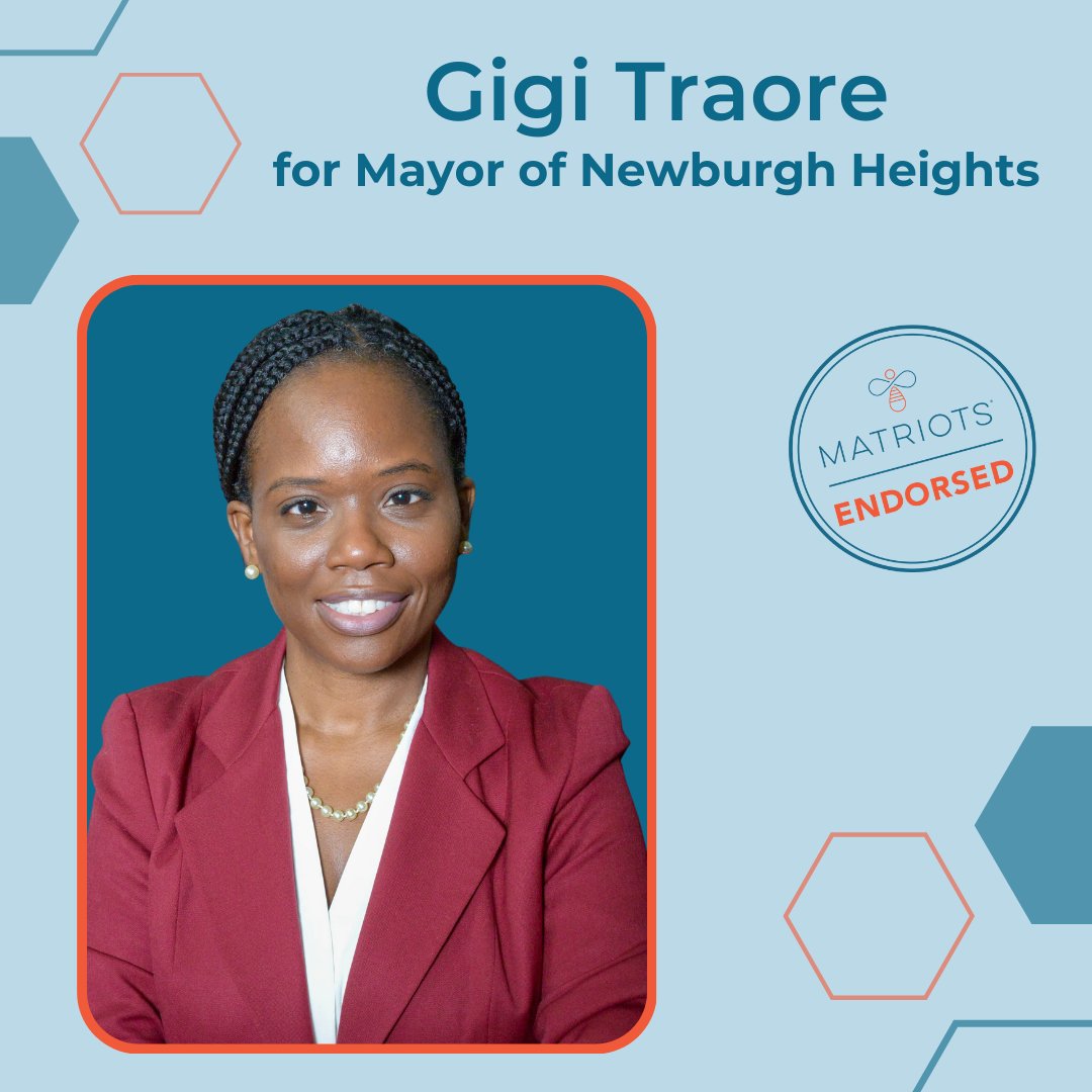 mayorgigitraore's tweet photo. We're proud to have @MatriotsOhio endorse our campaign to retain the seat of Mayor, Village of Newburgh Heights!  Their support means a great deal to me as the 2nd female &amp; 1st Black person to serve in the seat of Mayor #WomenHelpingWomen #WeBelongHere #LadiesInLeadership https://t.co/HbfTJdaCiB