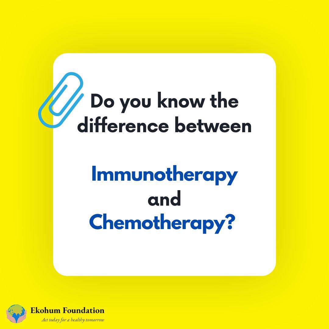 Ekohum_ngo's tweet photo. Chemotherapy vs Immunotherapy : Know the difference.
#treatment #cancertreatment #creatingacancerfreefuture #advancedtechnology #advancedtherapy #cancercare #cancerfoundation #cancerprevention #cancerawareness #Ekohum #EkohumFoundation https://t.co/GeEXGN3DUk