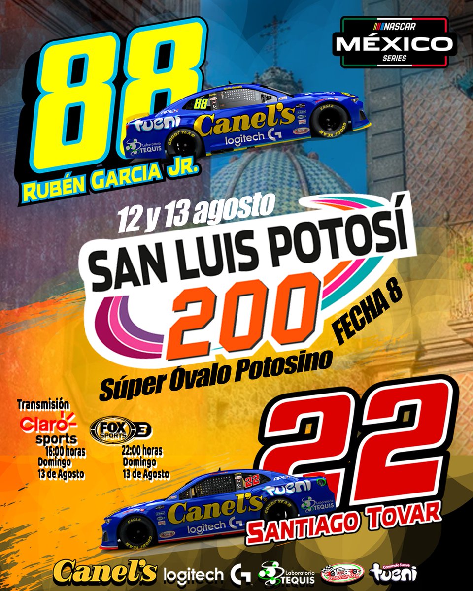Fin de semana NASCAR México en San Luis Potosí, fecha importante para nosotros al ser locales y de igual manera en las aspiraciones dentro del clasificatorio general, síguenos!!