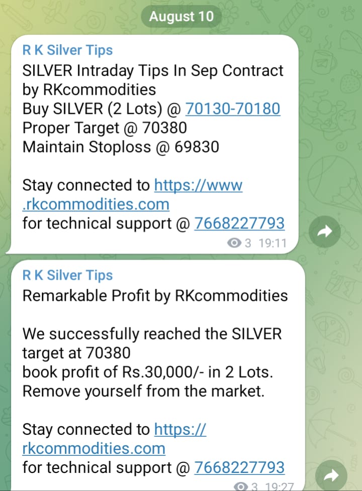 AdityaS67767335's tweet image. Incredible Hits By RKCommodities daily
Dont Waste Time &amp;amp; Call Now For Tomorrow Profit
C/W @9548986129
Stay connected to rkcommodities.com
wa.me/message/FDIVJI…

#mcxtips #freemcxtips #livemcxtips #livemcxnews #mcxhnitips
#goldnews #goldupdate #goldtips #goldhnitips