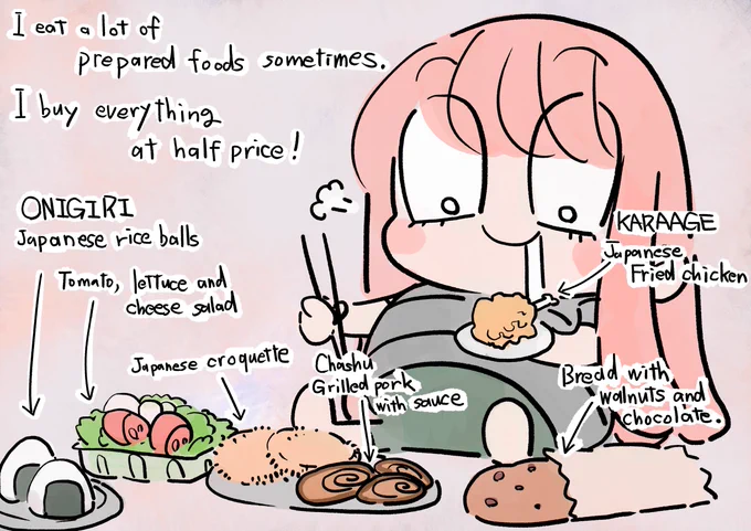 #Illustration #diary  Today's Dinner !!