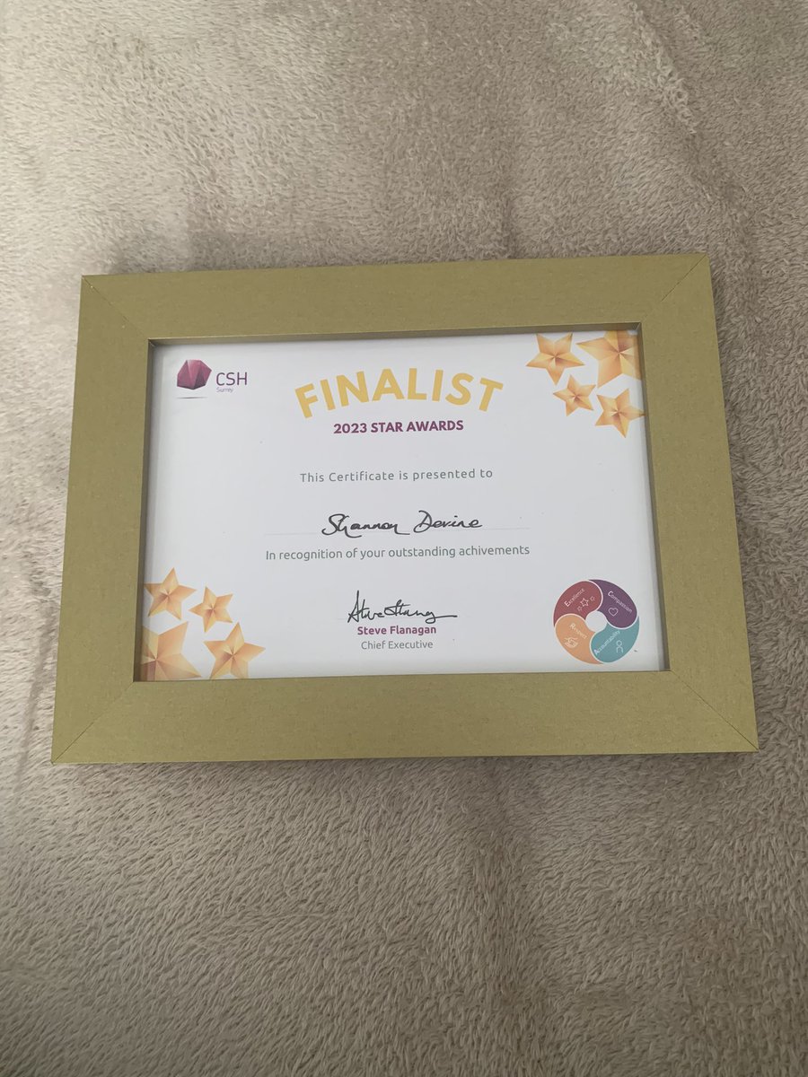 Star award finalist ⭐️ <a href="/CSHSurrey/">CSH Surrey</a> #RN #nurse #proud