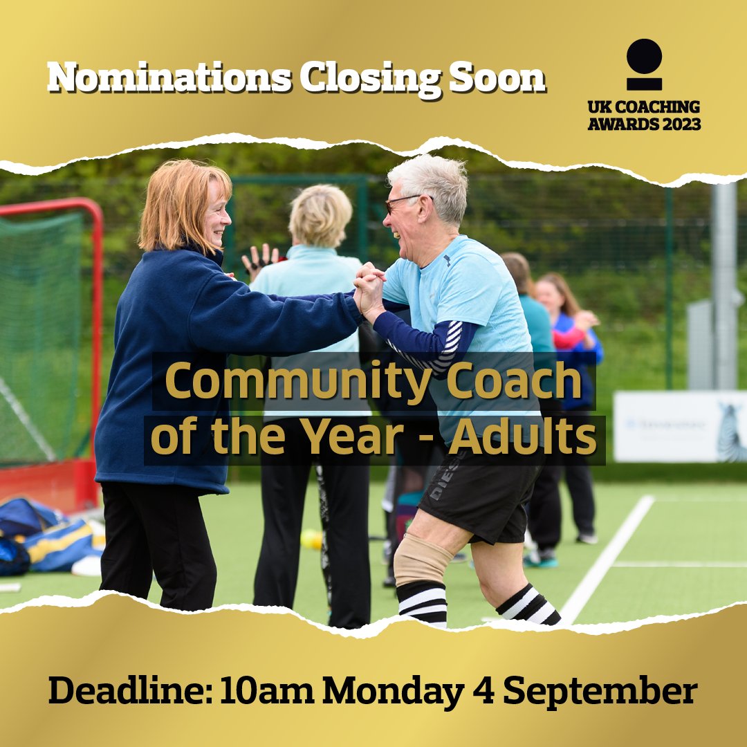 Has a coach been instrumental in transforming adult lives in your community? 

It's time to shine the spotlight on them! 

Nominate them for the 'Community Coach of the Year – Adults' at the #UKCoachingAwards. 👉 bit.ly/3DGOcvV