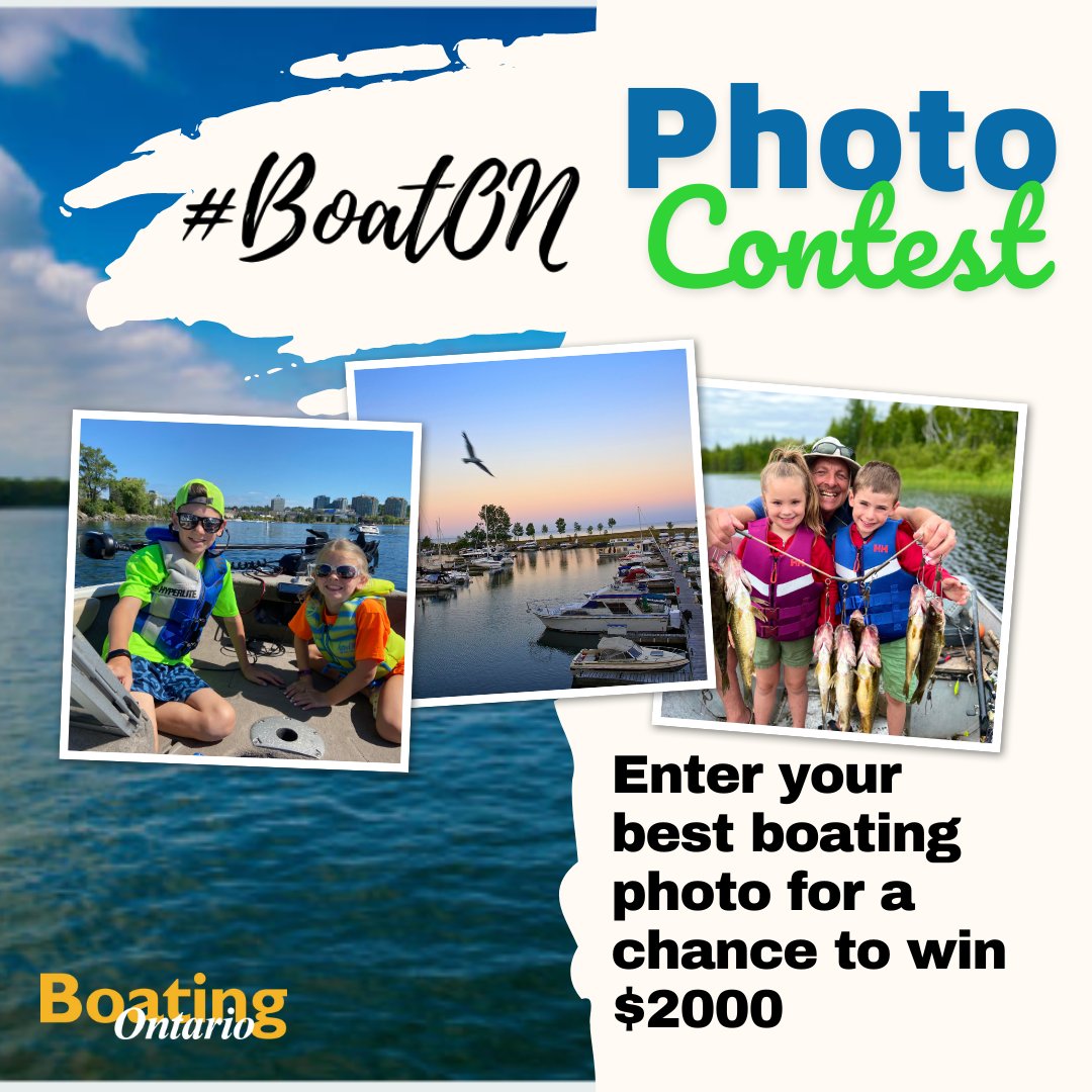 boatingontario's tweet photo. $ Win $ in our popular #BoatON PHOTO CONTEST! You could win up to $2000 in credit, and have your photo appear on the cover of our Boating Ontario directory.
More info and to submit photos - https://t.co/SnwrTzz3xs https://t.co/6OOjqoGn2a