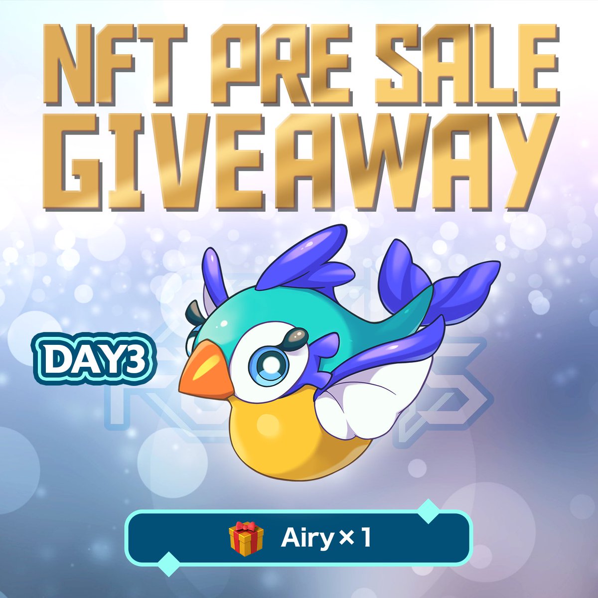 #SoulFusers 📣NFTプレセール開始記念！
🎊NFTプレセールスタート🎊
そこで…

⠀/／
💃1週間毎日プレゼント企画よ～っ(8/8~8/13)
\＼

DAY3
報酬：抽選で1名にAiryのNFTをプレゼント🎁
⭐️NFTはトライアルの参加券付き⭐️
期間：8/10(木)22:00-8/11(金)21:59

参加方法はスレッドをチェック💄
#Giveaway