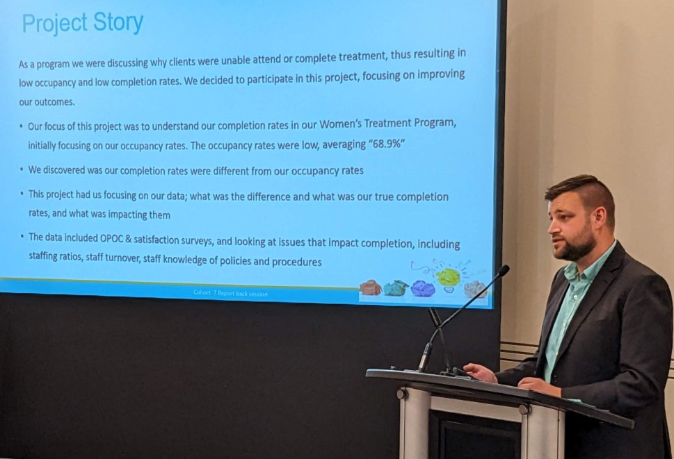 EQIP_ON's tweet photo. #TBT to our first ever in person report back event where #EQIPON-supported project teams shared back their QI project work! If you would like to connect with one of our coaches on a QI/data issue, reach out to us using this consultation request form:https://t.co/mmQ4Sz63iP https://t.co/zJhX2YKDcB