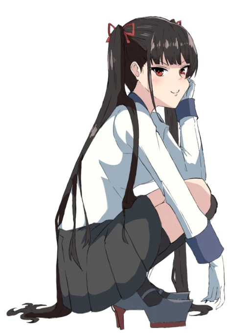 ツインテ磯風 あと矢矧と天龍ちゃん描いて完成です