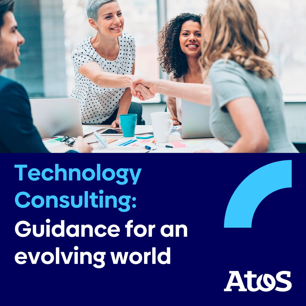 Atos's tweet photo. With our #TechnologyConsulting service, powered by experience &amp; innovation, we assess your IT landscape &amp; align with your business needs to help strengthen the foundations of your technology solutions. Find out more ➡️ https://t.co/zWNARV7J7T

#ITStrategy #DigitalTransformation https://t.co/qF6L5dkgyo