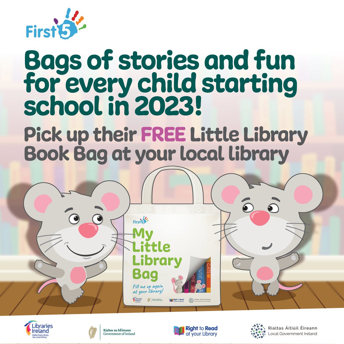 corkcitylibrary's tweet photo. Do you have a little one starting primary school in September?
We have a FREE Little Library Bag for all new junior infant pupils. Call into your local branch of Cork City Libraries to collect your bag. 📚
#CorkCityLibraries #FirstFive #LittleLibraryBag https://t.co/eUzw0Gjaji