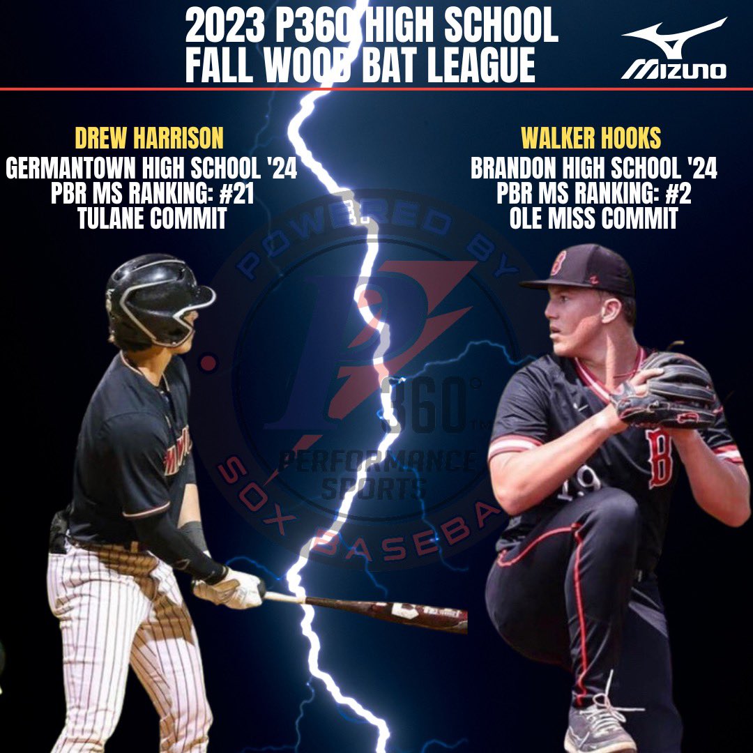 🚨P360 HIGH SCHOOL WOOD BAT LEAGUE 🚨

We are less than a month away from Opening Night 2023! We will begin spotlighting some of the prospects that will be competing this fall..DUDES! ⬇️

<a href="/drewharrison_/">Drew Harrison</a> 
<a href="/Walker_Hooks9/">Walker Hooks</a> 
@PBR_Mississippi 

Are you in? 

p360performancesports.com