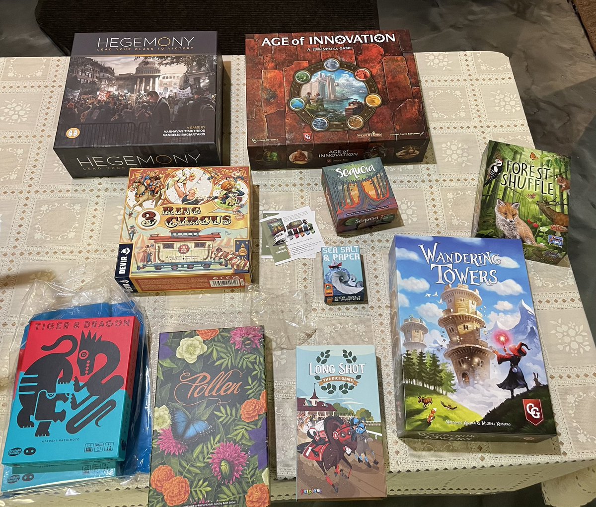 PanikGames's tweet photo. A really fun game night last night. It was so fun to play multiple games. I enjoyed all of them. Thank you @meeplenomics for bringing the fun. #boardgame #boardgames #gamenight #gamenights #game #games #gamer #tabletopgames #tabketopgame #gaming #newgames #genconhaul https://t.co/kyADAG0Sfc