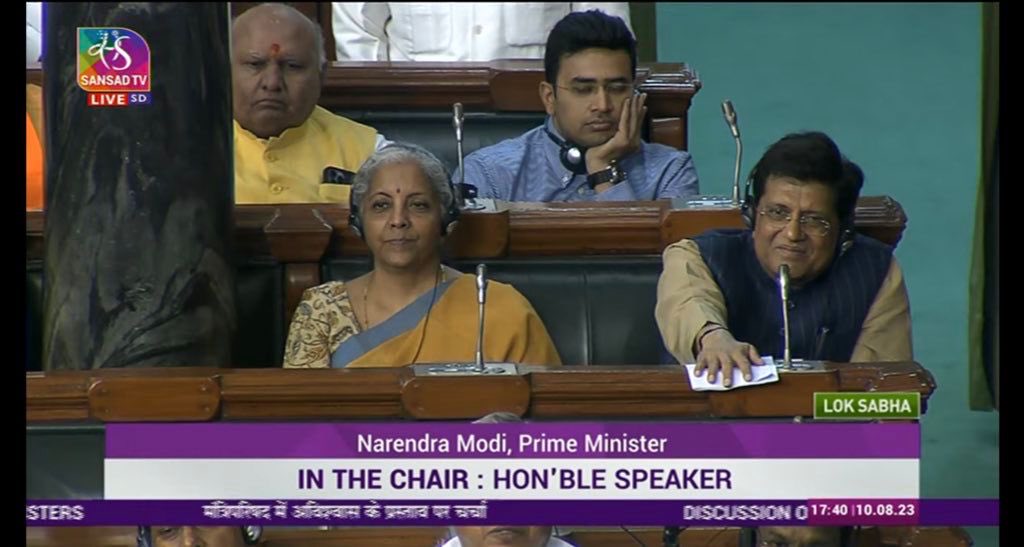 INCWillReturn's tweet photo. Forget about opposition MPs,  his own MP can't tolerate the speech 

Dreaming about an emergency exit 🙄 

#NoConfidenceMotionDebate https://t.co/gEUtvMuSR3
