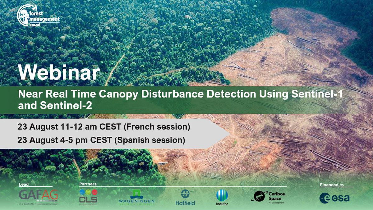 CLS_Group's tweet image. 🛰La constellation Sentinel permet une gestion des #forêts en temps quasi réel avec un niveau d'information sans précédent.

Découvrez les avantages de la combinaison de capteurs optiques et radar pour la surveillance des forêts et l'action rapide: eo4sd-forest.info/webinars/#EO_f…
#EOData