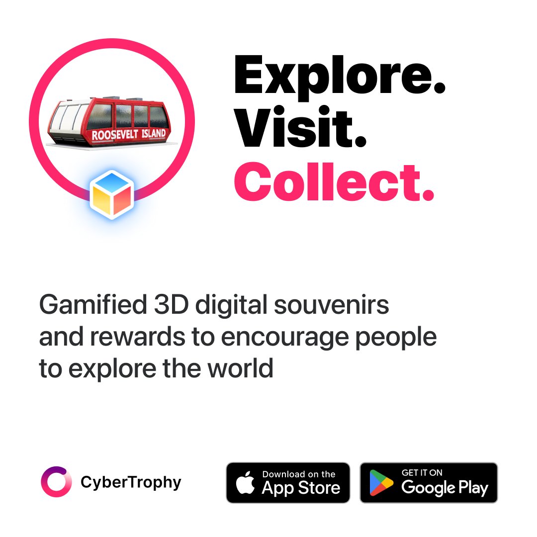 cybertrophy_cs's tweet photo. 🏆 FEATURED TROPHY: Roosevelt Island Tramway. 

📱 Download CyberTrophy app 
🌎 Join DISCORD community and share your feedback
☞ https://t.co/JPLx1RhJ6m

#cybertrophy #DidYouKnow #featuredtrophy #USA #NewYork #3d #augmentedreality #tourism #geocashing #Wow https://t.co/oBZOc7FXGC