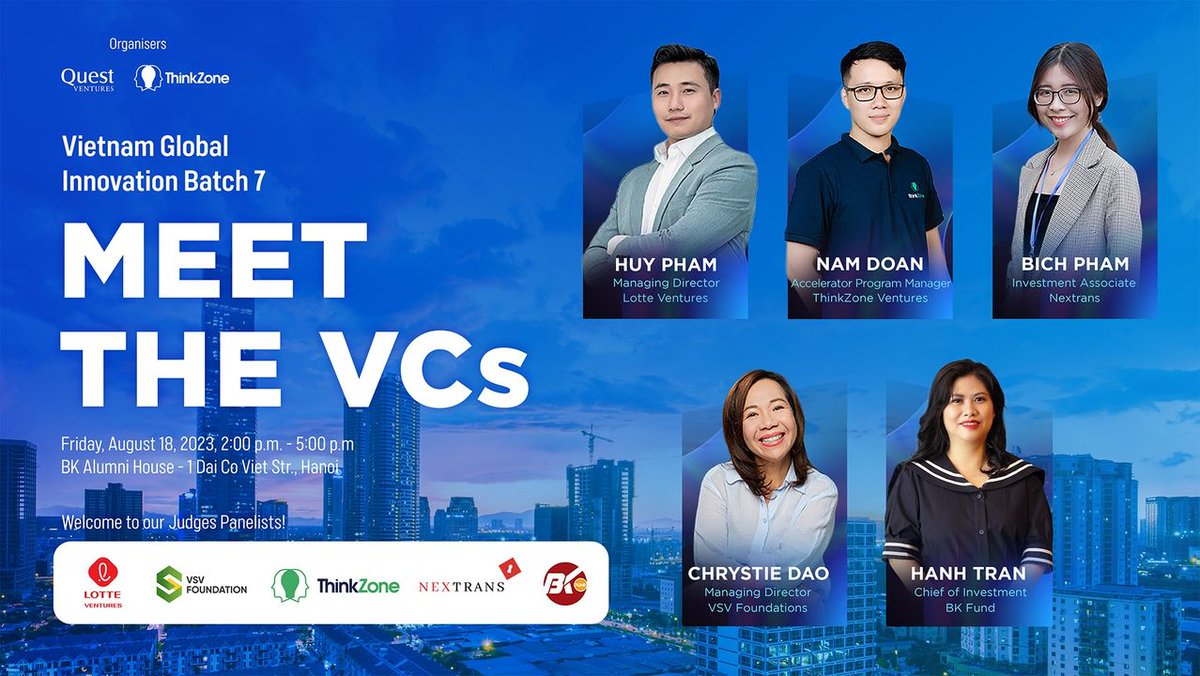 VNGI BATCH 7:  MEET THE VCs 🚀

As a part of Vietnam Global Innovation Accelerator Program, Quest Ventures jointly organises the event Meet the VCs with our esteemed partner in Vietnam ThinkZone Ventures. 

Our partici...
facebook.com/55460626004943…