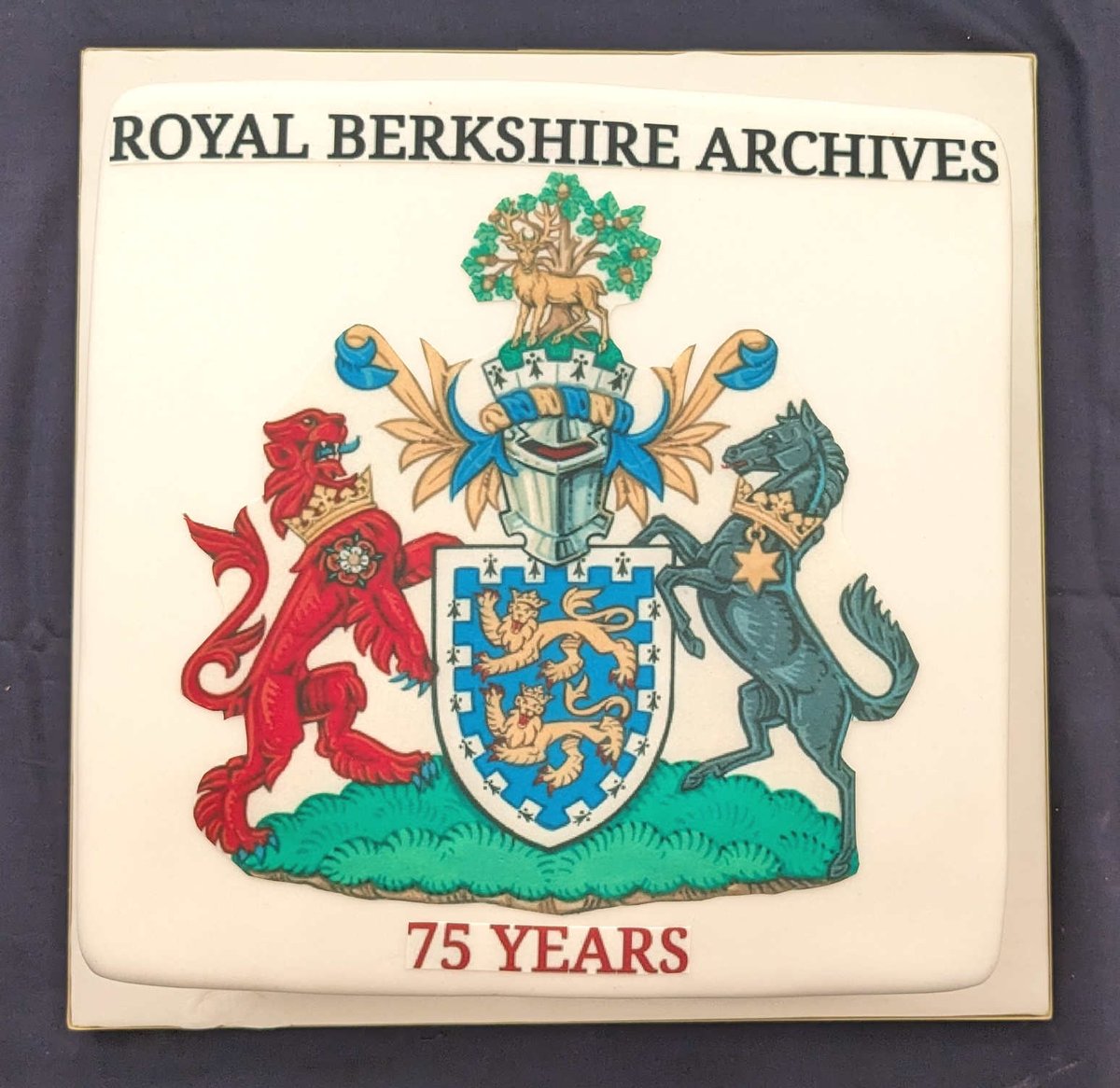 BerksArchives's tweet photo. To celebrate our 75th anniversary today we had a lovely cake made by @berksbakesmith. There were lots of positive comments from guests on how yummy and delicious it was. Thank you very much for making it for us!
#ArchiveCake #75Today #Berkshire #Archives #Celebrations https://t.co/vrj0YXMmsb
