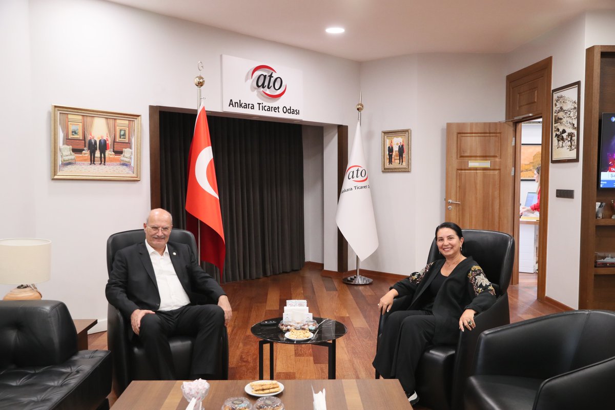 ATO Başkanı @GurselBaran, @Kosgeb Afyonkarahisar İl Müdürü Ayşe Yeşim Çepni’yi konuk etti.