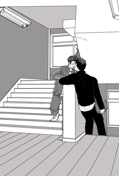 教室移動中にたまたま会えた