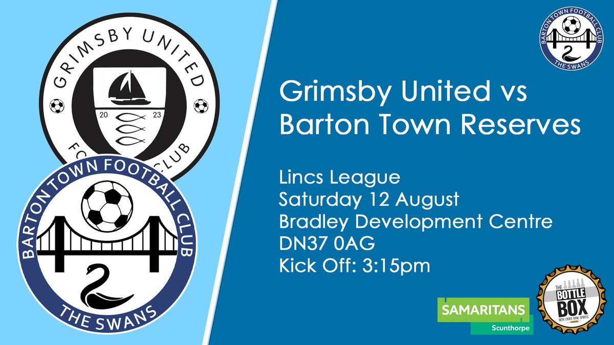 The Reserves kick off their @LincsLeague season on Saturday with a trip to Bradley to take on Grimsby United! If you're not coming to the first team game why not head down for your football fix. 🦢🦢🦢