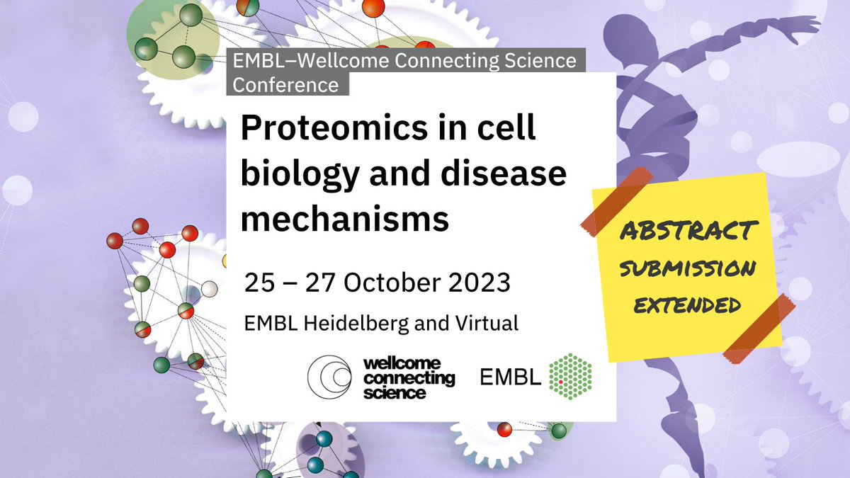 Missed the deadline for 'Proteomics in cell biology and disease mechanisms'?😱
Good news! We're extending it so you have until 16 Aug now to get your abstract in💪🏻
Interested in #proteomics technology? You cannot give this one a miss 🤓
➡️ s.embl.org/pro23-02
#EWCSProteomics