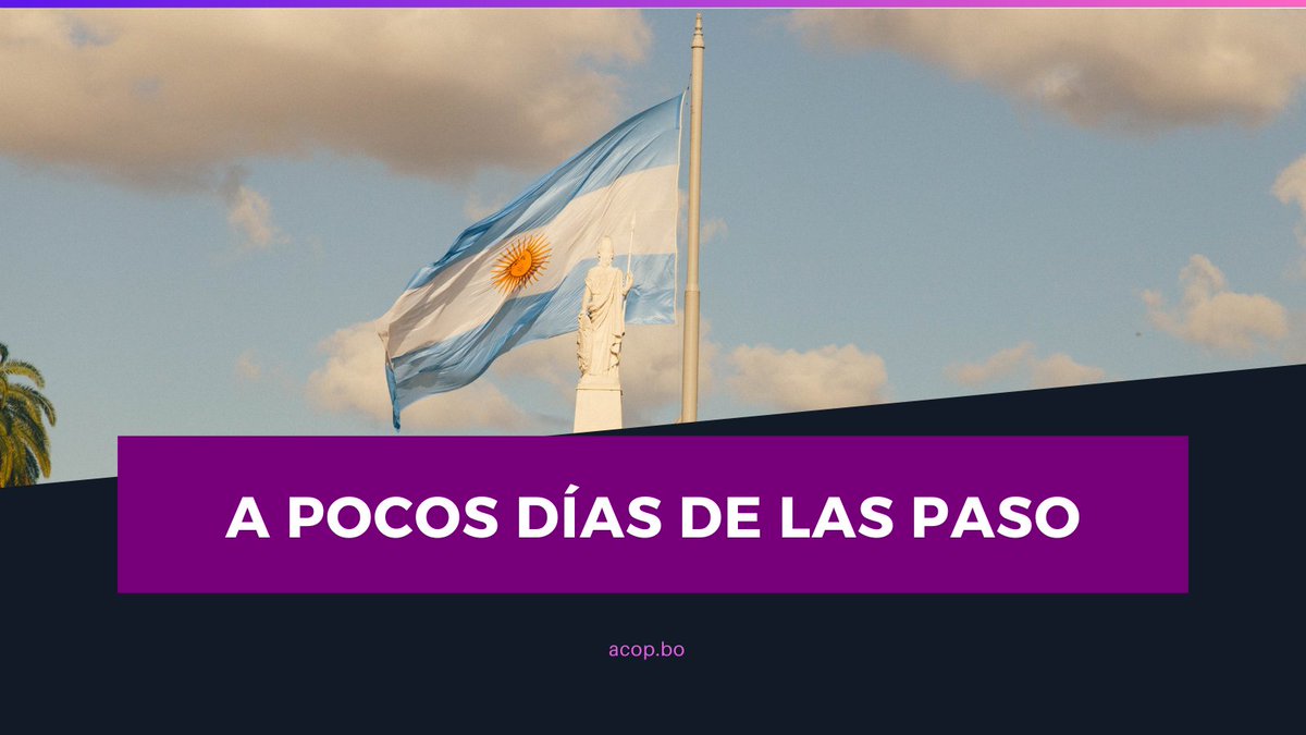 AcopBol's tweet photo. #EleccionesArgentina🇦🇷 | Entramos en la recta final de unas elecciones decisivas, las PASO definirán gran parte del futuro político del pueblo argentino.

Puedes leer nuestro análisis completo en 👉 https://t.co/TJPCT8tBd1 https://t.co/U932zBjBS4
