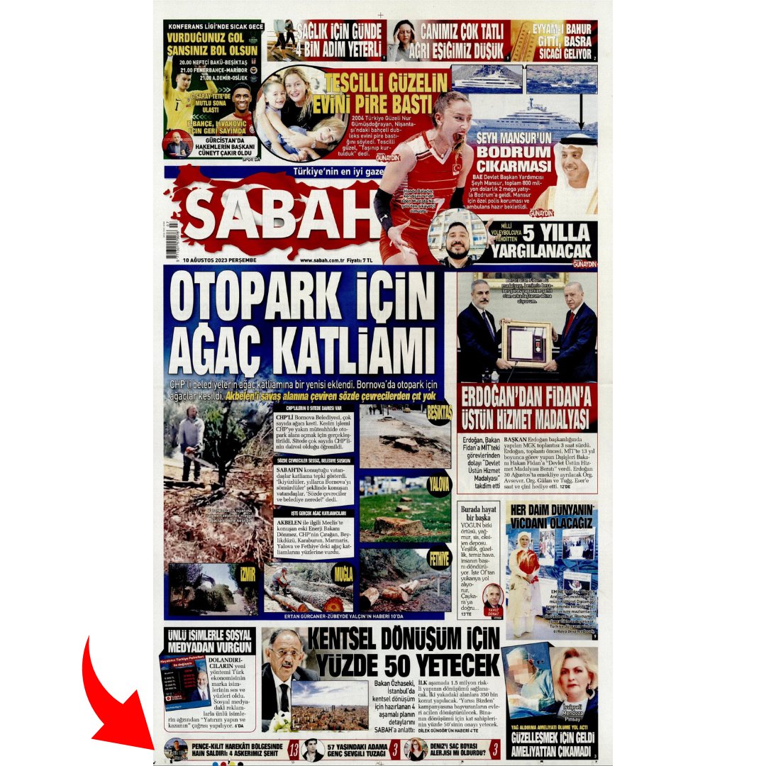 6 Askerimiz Şehit olduğu bir günde gazete manşetleri.
Şehit haberlerine, şehitlerimize verilen değer bu!
YAZIK!