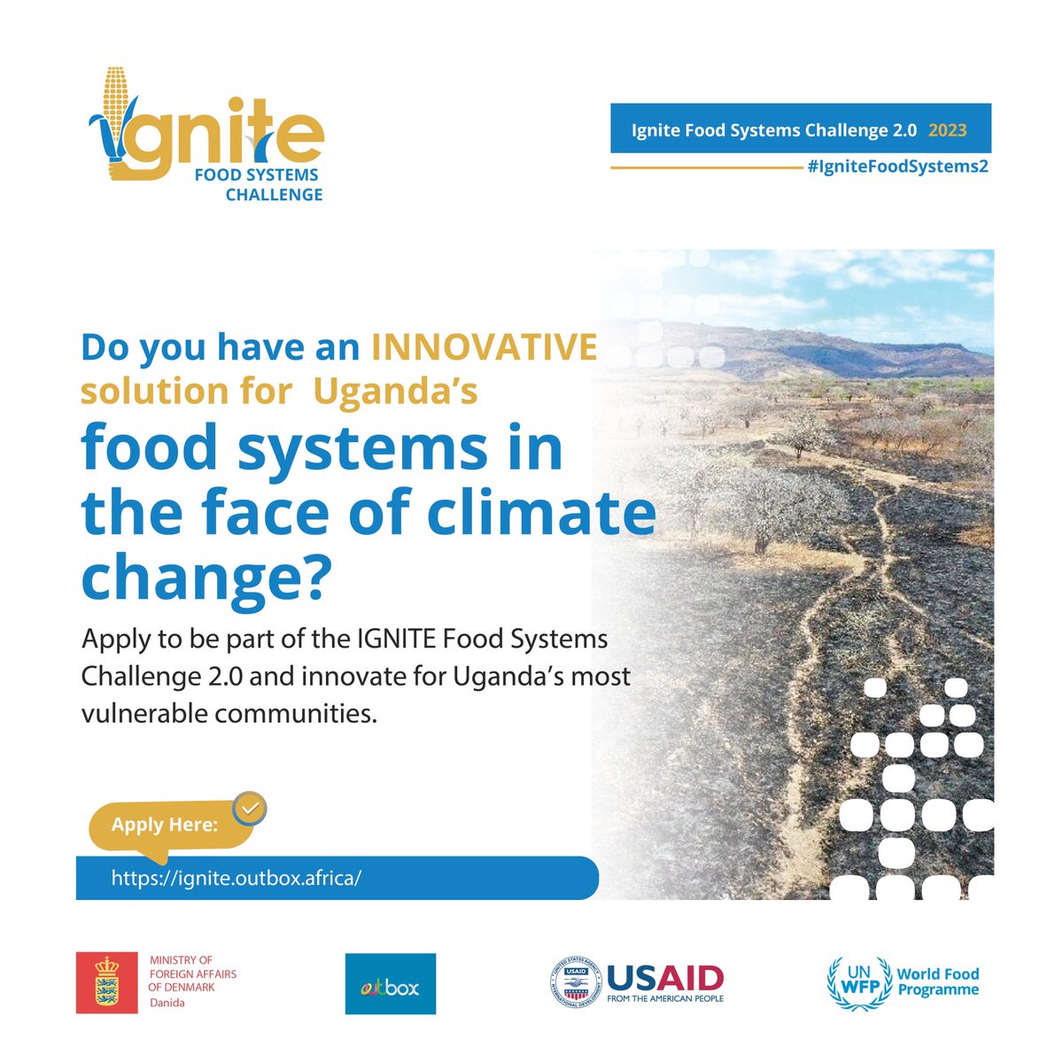 CapitalFMUganda's tweet photo. Did you know that food insecurity in Uganda’s most vulnerable communities stands at 45%?
#IGNITEFoodSystems2 is your opportunity to combat the effects of climate change in those communities while addressing gaps in the food system.
Apply today: https://t.co/ADNuyHlbIH https://t.co/bkCpmZu5E7