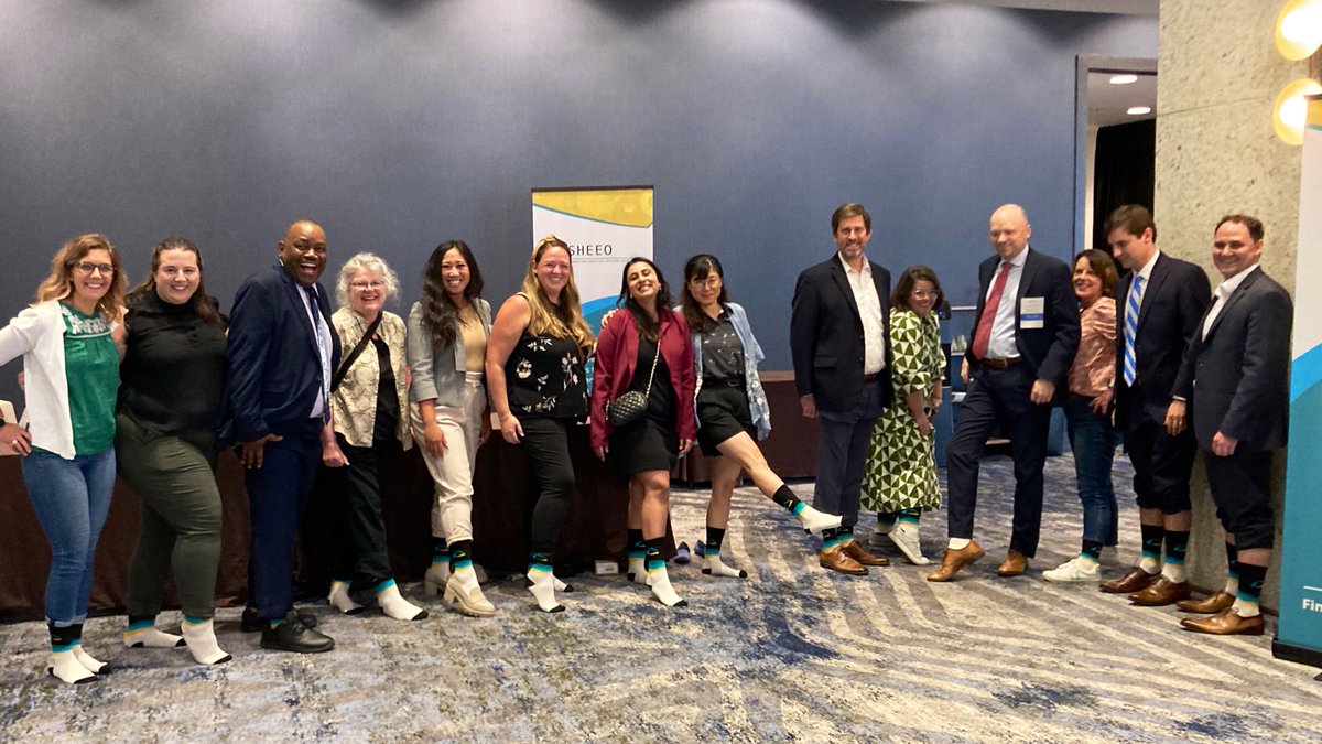SHEEOed's tweet photo. Who is ready for our final day of #SHEEO2023?! Let’s bring this kind of energy into our last three sessions! See you there! 👋 
#socksofhighered #sheeoteam https://t.co/cAOQkHx9nD