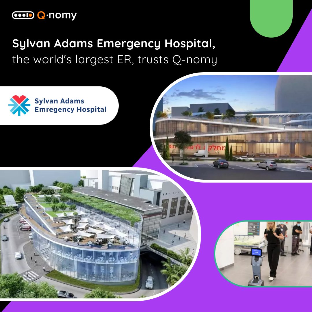 QnomyInc's tweet photo. Sylvan Adams Emergency Hospital, the world's largest ER, trusts Q-nomy's Q-Flow for unparalleled patient journey management. 
Visit the link to learn more👉 https://t.co/NGp1MVnSK1

#Qnomy #QFlow #QueueManagement https://t.co/YUrFwWDbbv