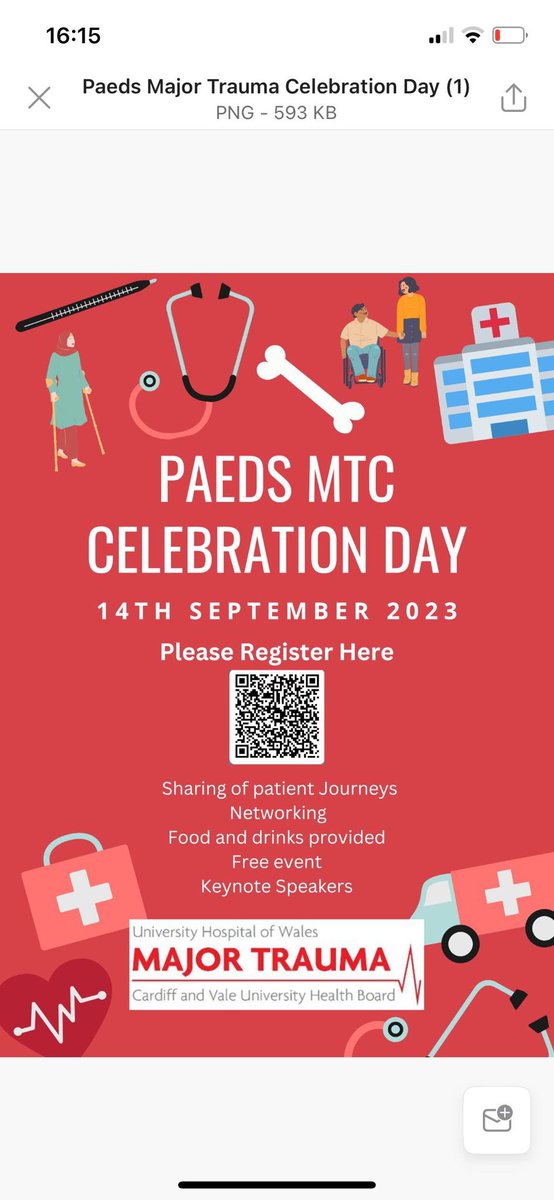 Join us for our Paeds MTC celebration day 14th September 2023 in Cardiff. Please Register your interest for full details. @Nadiah_Parry <a href="/RossiterMelissa/">Melissa Rossiter 😷</a> <a href="/bryonyrobs/">Bryony Roberts</a> <a href="/KateLaats/">Kate Laats</a> <a href="/k01j1976/">Kate Jones</a> <a href="/CV_UHB/">Cardiff and Vale University Health Board</a> <a href="/air_ambulance/">Wales Air Ambulance Charity</a>