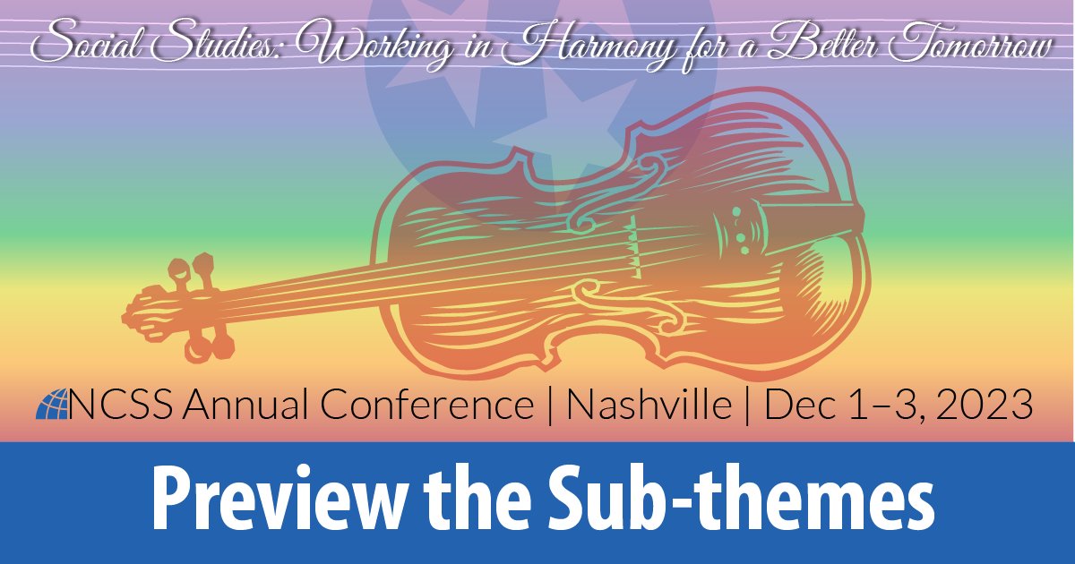 All 500+ sessions offered at #NCSS2023🎵 fit one or more of our five sub-themes that cover relevant topics for the 2023-2024 school year and beyond.

➡️ Preview our 5 sub-themes: hubs.li/Q01ZF8Cs0

➡️ Start planning your schedule: hubs.li/Q01ZFd6N0

#k12 #Nashville