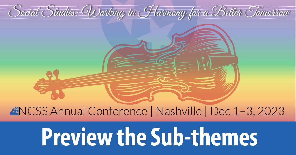 All 500+ sessions offered at #NCSS2023🎵 fit one or more of our five sub-themes that cover relevant topics for the 2023-2024 school year and beyond. ➡️ Preview our 5 sub-themes: hubs.li/Q01ZF8Cs0 ➡️ Start planning your schedule: hubs.li/Q01ZFd6N0 #k12 #Nashville