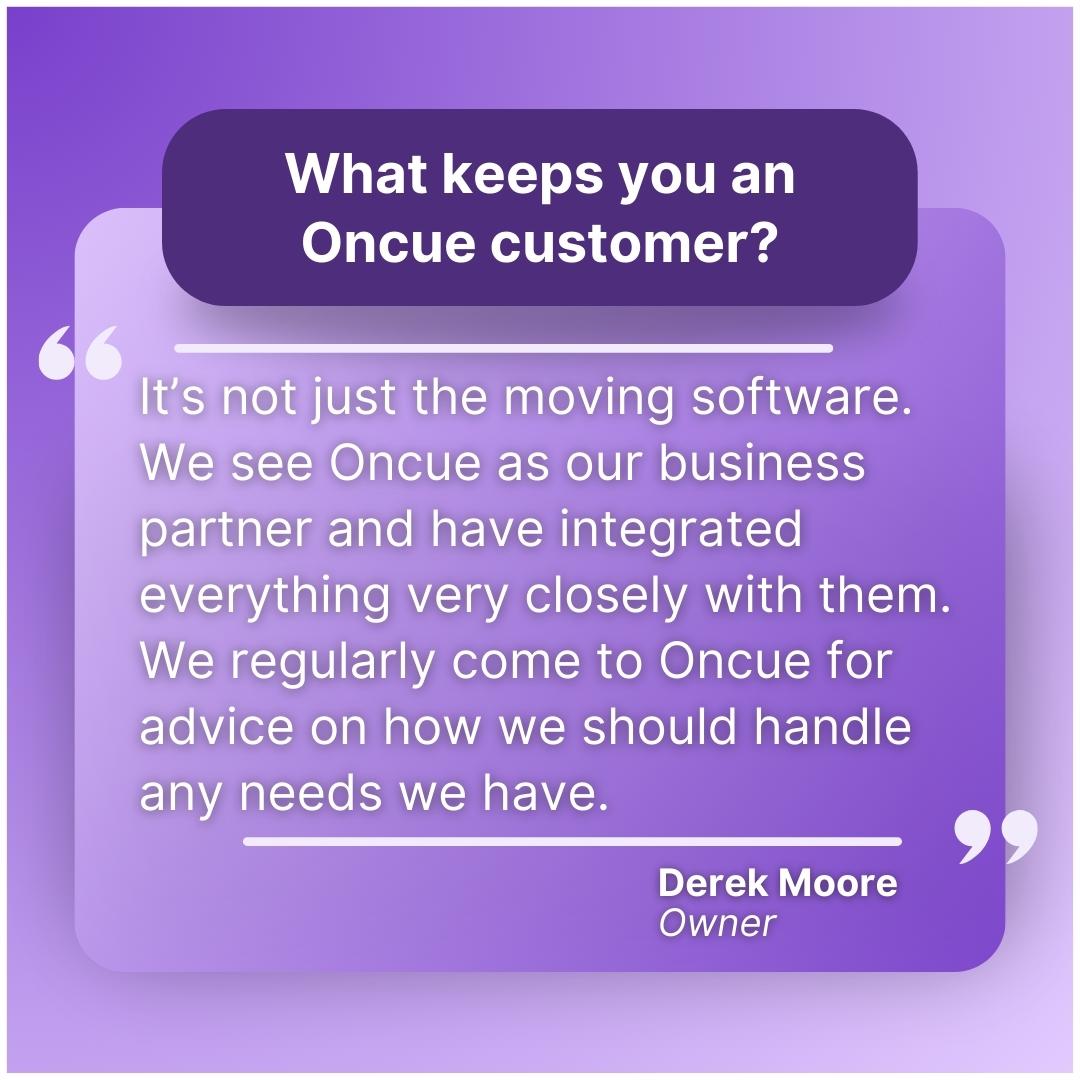 Our new Oncue Pros series highlights Oncue customers. Our first Oncue Pro is Derek Moore with Titan Relocation &amp; Transport Services. Since joining Oncue, Derek has opened a second location, DOUBLED their average job size and monthly bookings, and TRIPLED their revenue. 📦