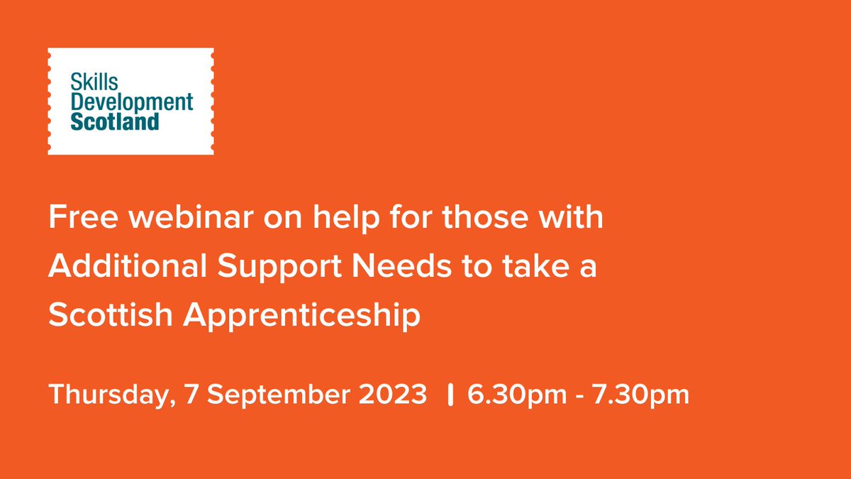 Parents & carers! Do you have a young person with Additional Support Needs. Listen to apprentices & their parents share their experiences of the help provided to meet additional support needs in their apprenticeship. 📅 Thursday 7 September 6.30pm ➡️fal.cn/3AD1c