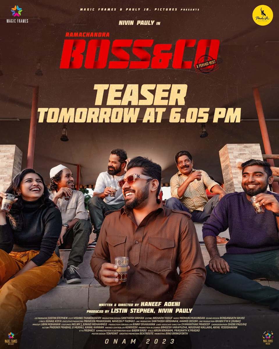 Moidu_101's tweet photo. Tomorrow 6:05Pm 🤞❤️‍🔥

Boss and team catching you 👊

#RamachandraBossAndCo || #NivinPauly || @NivinOfficial ❤️ https://t.co/P41uJX3eWb