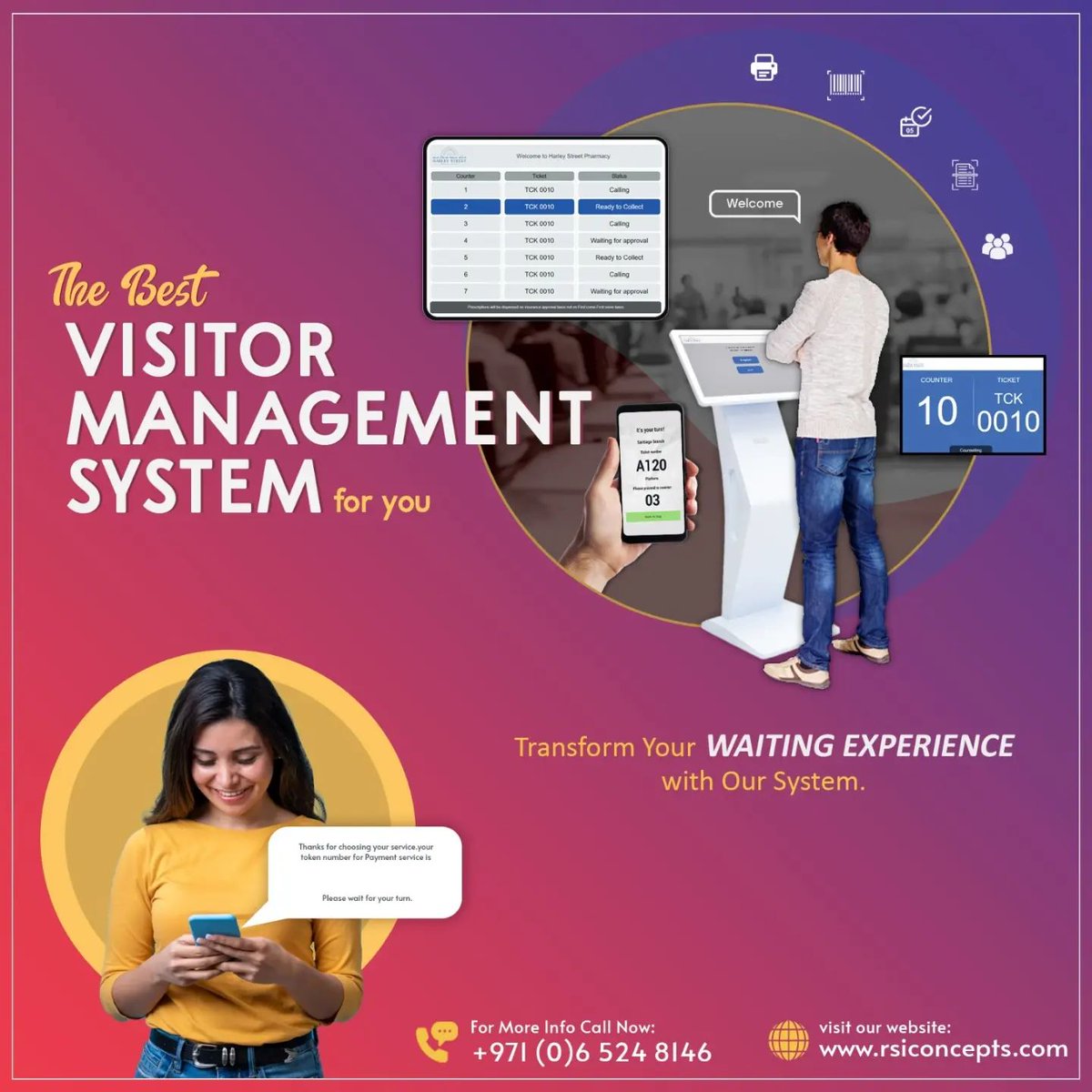RSIConcepts's tweet photo. Visitor  Management System, Queue Management System, Customer Flow, Queue  System, Queue Management Solutions
visit us: https://t.co/QerS5tuVjw
Contact us: +971(0)65248146
#queuemanagement #queue #management #system #queuemanagementsystem #queuesystem #queuingsystem #qms https://t.co/0xSydaF1tn
