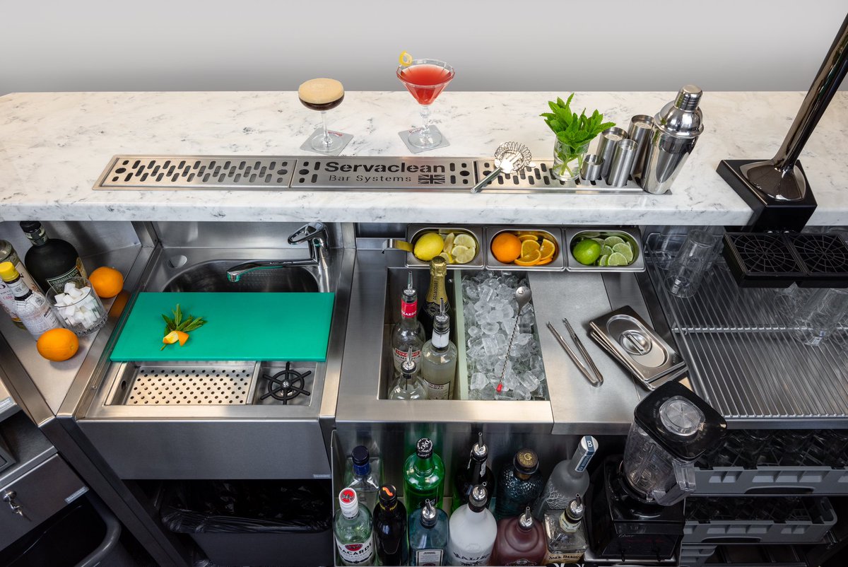 Serving the perfect cocktails can be demanding on your bar operations without the correct equipment. That’s why a Servaclean Cocktail Station is the perfect solution.
#bardesign #cocktails #cocktailstation #mixology #mixologist #bartender #bar #hotel