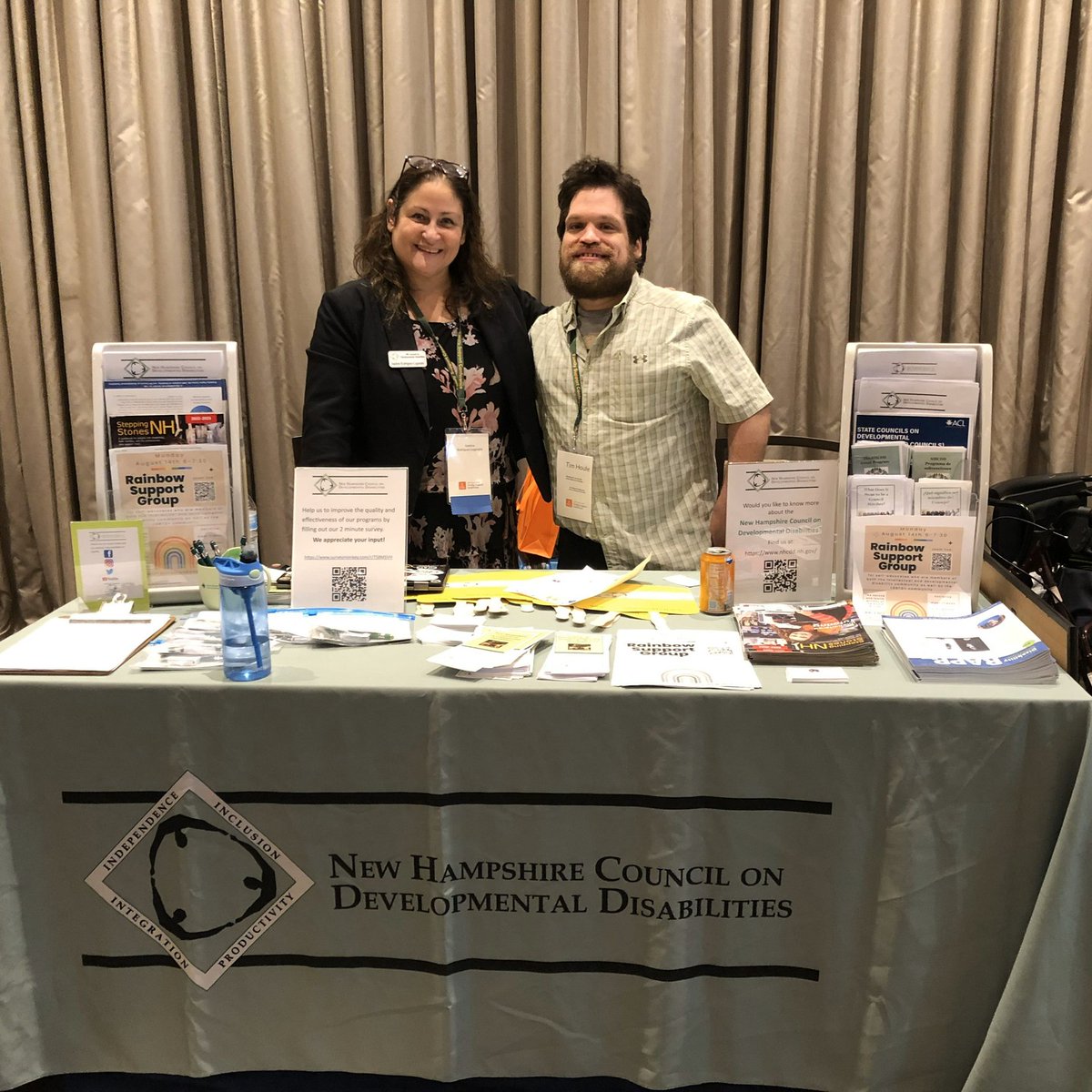 NHCDD's tweet image. Isadora and Tim repping the Council at the latest Family Support Conference!