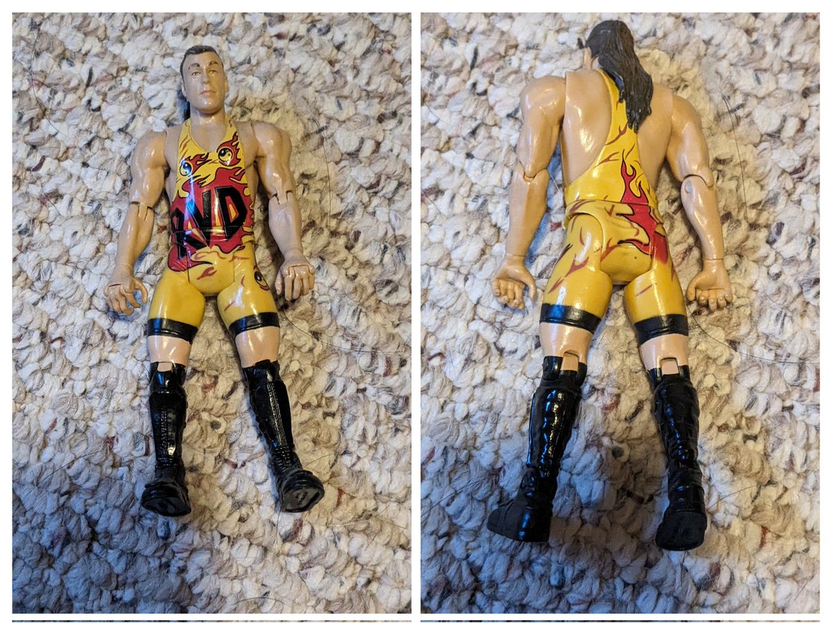 Luke__Duke__'s tweet photo. @TherealRVD your attire looked insanely familiar last night and it hit me. It was the gear from your 2001 figure that I still have. One of my first figures, still one of my favorites @AEW @AEWonTV #RVD https://t.co/n95xoKJpmH