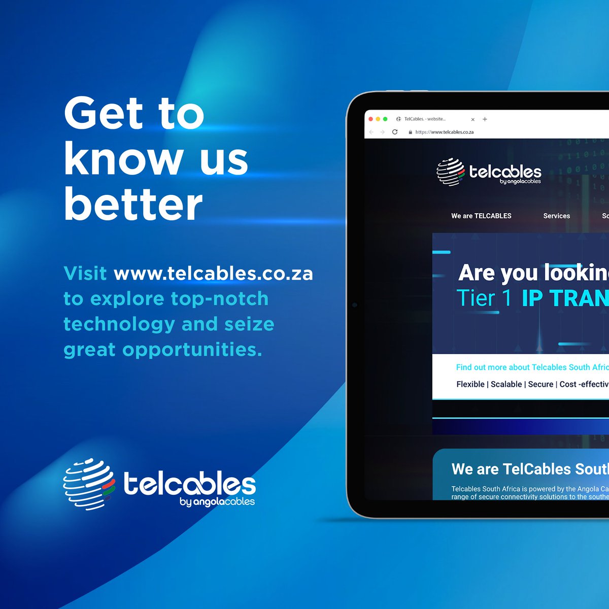 TelCablesZA's tweet photo. From state-of-the-art networking solutions to groundbreaking innovations, we are your gateway to success. 

Check out our website: https://t.co/9wOBgkgWoP 

Let's shape the future together! 

#TelCablesSouthAfrica #PoweredbyAngolaCables #EmpoweringConnections https://t.co/Jd1O7KD3jr
